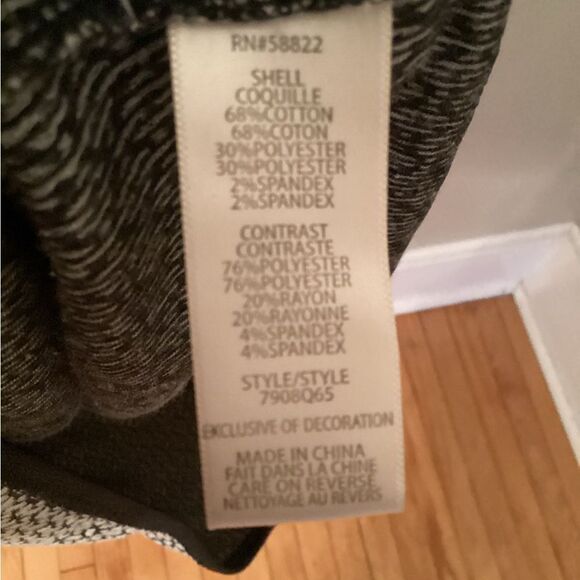 MAX STUDIO SIZE XL BLACK AND WHITE DOUBLE KNIT 3/4 SLEEVE SHIFT DRESS - Picture 7 of 7